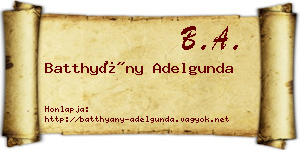 Batthyány Adelgunda névjegykártya
